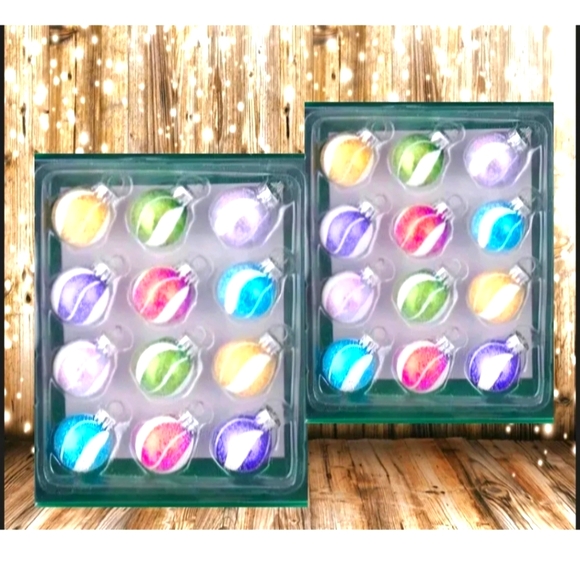 Kurt Adler Mini Pastel Glass Ornaments, Set Of 2 Boxes.    #16 - Picture 1 of 2